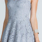 CLEARANCE - La Scala 24111 Lace Cap Sleeves Short Black Dress