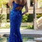 Juliet 2411 Long Sequin Lace Embellishments Fitted Prom Gown