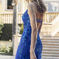 Juliet 2411 Long Sequin Lace Embellishments Fitted Prom Gown