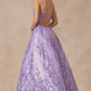 Juliet 2414 Floor Length A-Line Glitter Lace Tulle Ball Gown