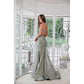 Juliet 242 Metallic Mermaid Long Prom Dress Lace-Up Back