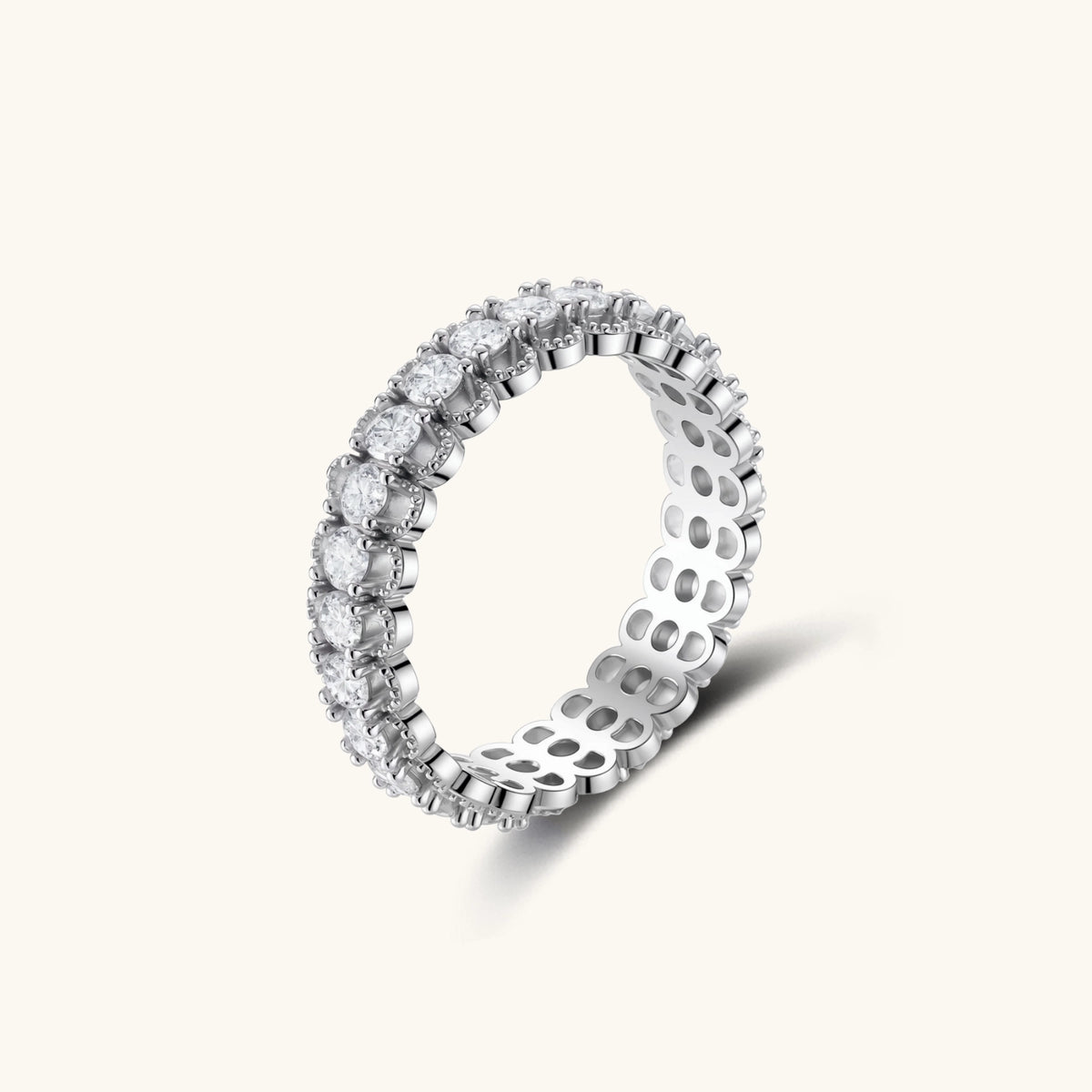 FARNELLI Infinite Sparkle Ring featuring a band with shimmering, sparkling design suitable for elegant jewelry collections.