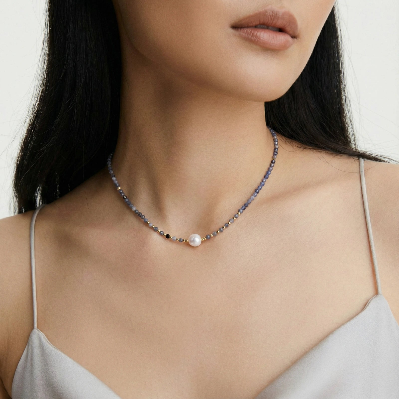 Twilight Pearl Iolite Necklace - Farnelli