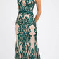 Juliet 243 Sequins Long Evening Dress Cut-Out Back