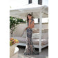 Juliet 243 Sequins Long Evening Dress Cut-Out Back
