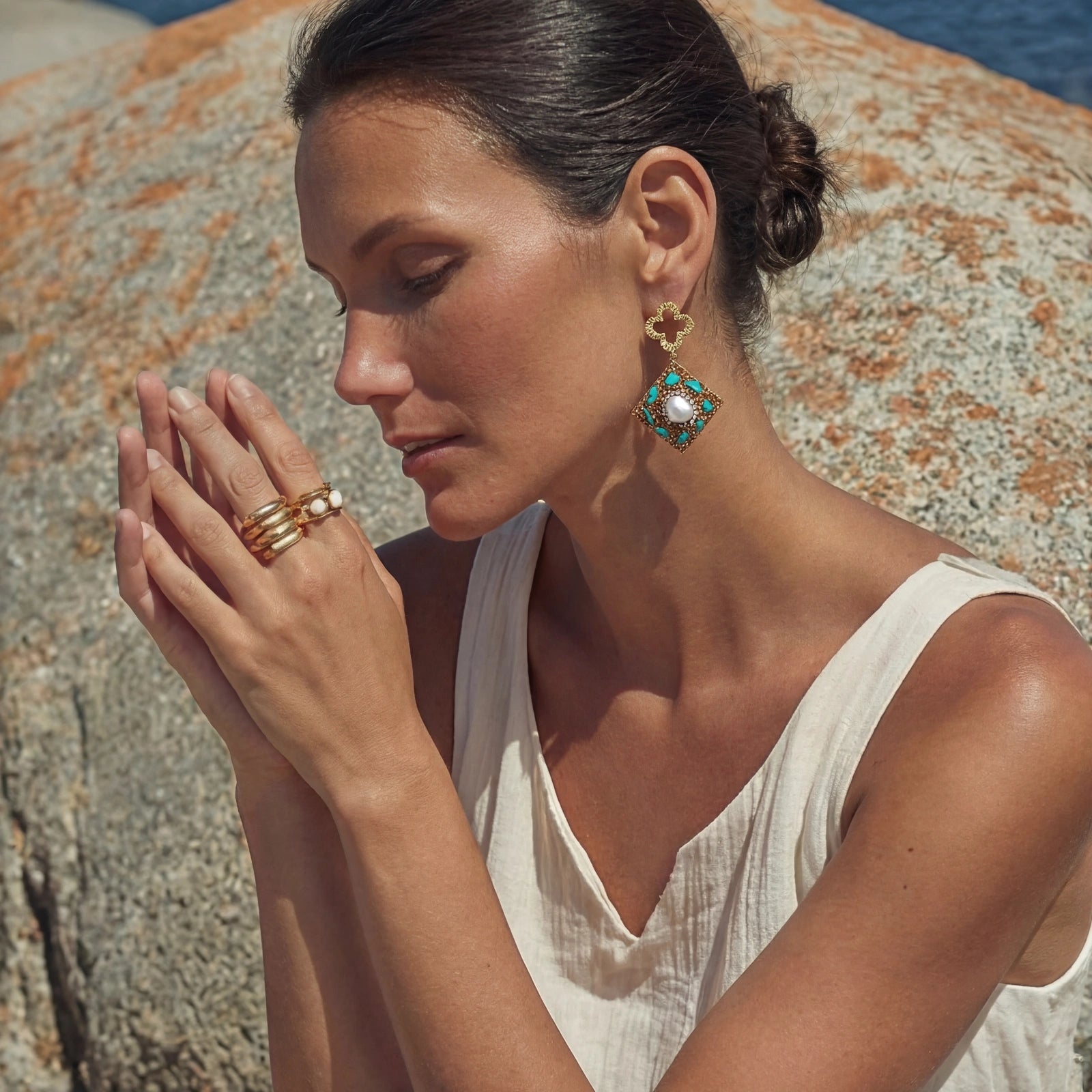 Moroccan Dreams Drop Earrings - Farnelli