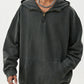 Men's Washed Quarter-Zip Hoodie with Kangaroo Pocket - Farnelli