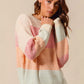 SO ME Multi Color Block Long Sleeve Sweater - Farnelli