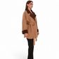 Sandro Cashmere Blend Overcoat in Camel