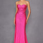 Juliet JT2472R Long Strapless Rhinestone Details Sweetheart Fitted Gown