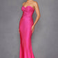 Juliet JT2472R Long Strapless Rhinestone Details Sweetheart Fitted Gown