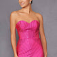 Juliet JT2472R Long Strapless Rhinestone Details Sweetheart Fitted Gown