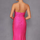 Juliet JT2472R Long Strapless Rhinestone Details Sweetheart Fitted Gown