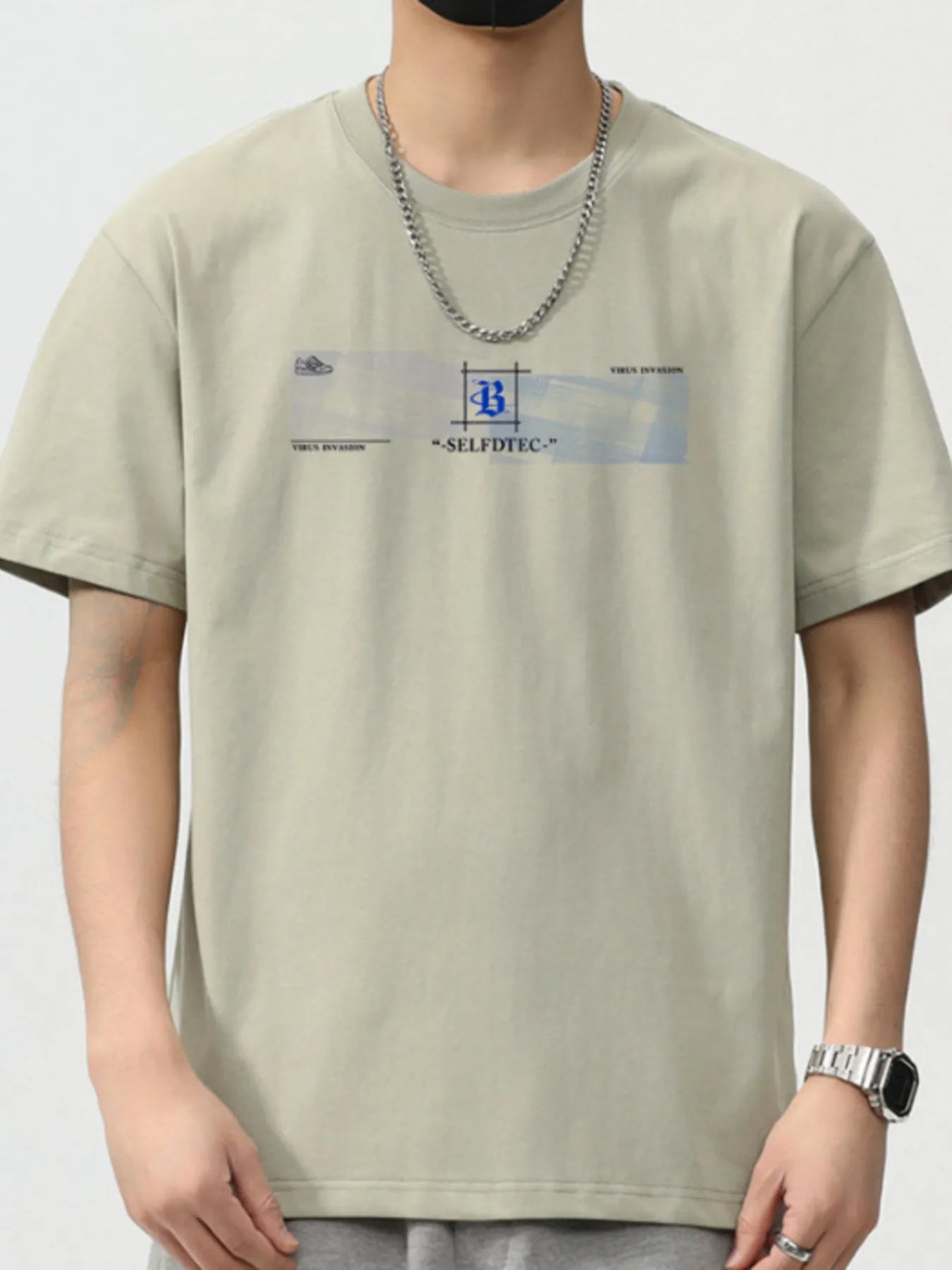 Men's Plus Size Casual Graphic Short Sleeve T-Shirt - Farnelli