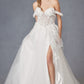 Juliet JT2483KW Dress Off Shoulder 3D Floral Ball Gown