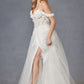 Juliet JT2483KW Dress Off Shoulder 3D Floral Ball Gown