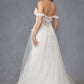 Juliet JT2483KW Dress Off Shoulder 3D Floral Ball Gown