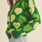 Heart Ribbed Hem Long Sleeve Sweater - Farnelli