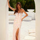 Juliet JT2498A Long Fitted Floral Embroidered Design Evening Gown