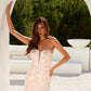 Juliet JT2498A Long Fitted Floral Embroidered Design Evening Gown