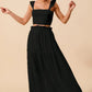 SO ME Smocked Top and Flowy Maxi Skirt Set - Farnelli