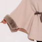 Genuine Mink Fur Double Face Wool Poncho