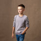 Organic Intarsia Crew Neck Sweater
