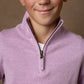 Organic Fine Gauge Half Zip Sweater - Baby