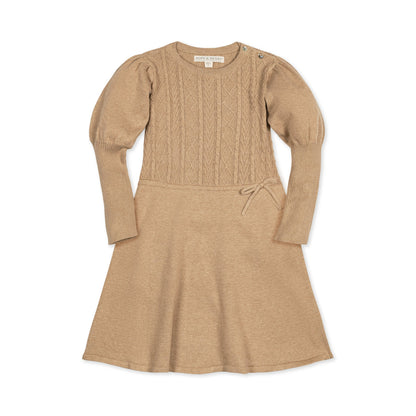 Organic Cable Bodice Sweater Dress - Baby