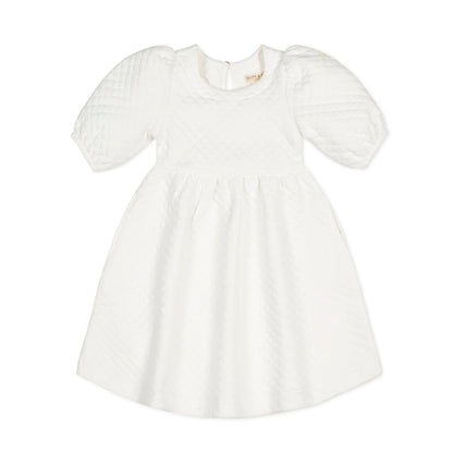 Quilted Puff Sleeve Dress