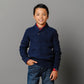 Organic Textured Shawl Collar Sweater