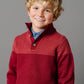 Organic Intarsia Yoke Mock Neck Sweater - Baby