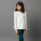 Organic Pintuck Flutter Knit Top