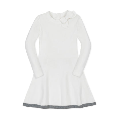 Organic Mock Neck Bow Detail Sweater Dress
