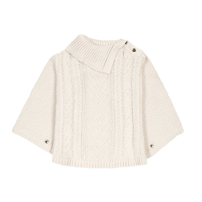 Organic Split Collar Sweater Cape - Baby