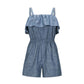 Organic Ruffle Top Romper