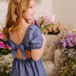 Crochet Trim Organic Chambray Dress