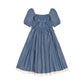 Crochet Trim Organic Chambray Dress