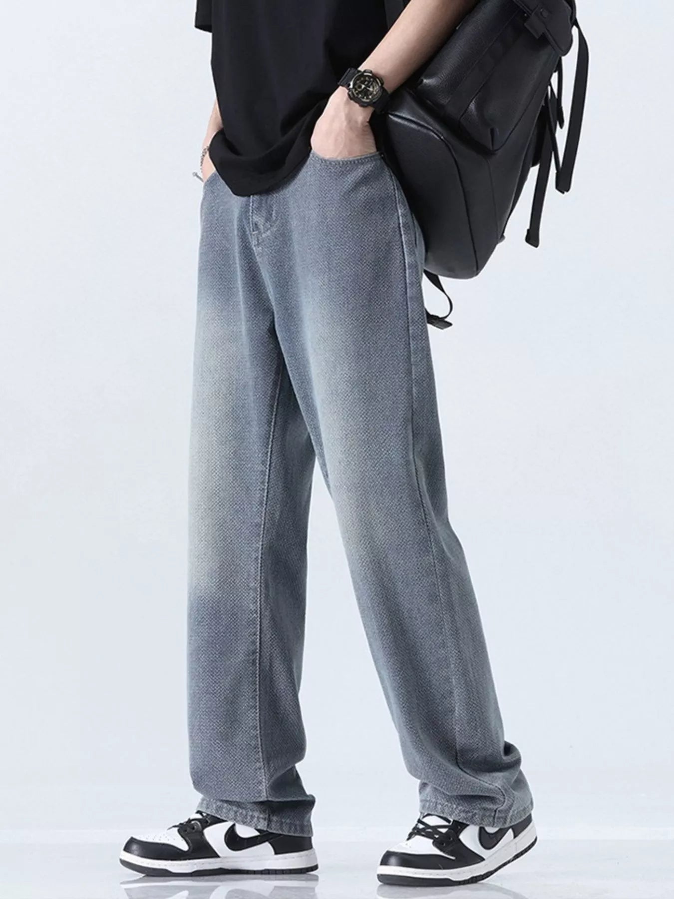 Men's Relaxed Fit Straight Leg Jeans - Farnelli