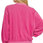 Zenana Soft Fleece Pigment Dye Round Neck Pullover - Farnelli