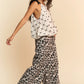 Davi & Dani Ribbon Checker Printed Tie Halter Neck Blouse Top - Farnelli