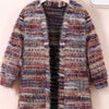 Children's Colorful Knitted Fuzzy Cardigan - Multicolor