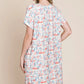 BOMBOM Printed Round Neck Short Sleeve Tee Dress - Farnelli