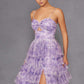 Juliet JT2508A Sweetheart Keyhole Neckline Ruffled Tier Skirt Gown