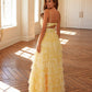 Juliet JT2508A Sweetheart Keyhole Neckline Ruffled Tier Skirt Gown