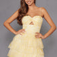Juliet JT2508A Sweetheart Keyhole Neckline Ruffled Tier Skirt Gown