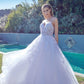 Juliet JT2482SW Floor Length A-Line Lace/Tulle Wedding Ball Gown
