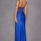 Juliet JT2518i Long Fitted Floral Strap Evening Gown Side Slit