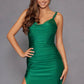 Juliet JT2518i Long Fitted Floral Strap Evening Gown Side Slit