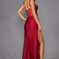 Juliet JT2518i Long Fitted Floral Strap Evening Gown Side Slit